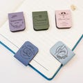 Personalized Leather Magnetic Bookmark, Initial Bookmark, Engraved Flower Bookmark, Mark Bookmark, Gift for her, Wedding Gifts, Readers Gift
