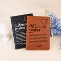 Difference Maker Journal with Name,Personalized Leather Notebook,Custom Difference Maker Definition,Coworker Gift,Christmas Gift,Mentor Gift