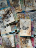 Grungy Art Journal Booklet Notebook Hand Dyed Paper Signature Ragged Zine Mixed Media Junk Journal Handmade Ephemera Collage Art Journaling