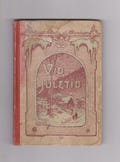 Antique Illustrated SWEDISH Children's Book VID JULETID Christmas,Winter Holiday w Bonus Typewritten Poems Old,Aged,Yellowed Covers & Pages