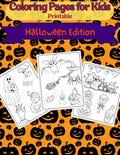 Printable Halloween Coloring Book | 10 Pages of Spooky Coloring Pages for Kids, Adults and Party Activities - Instant Digital Download