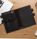 A5 journal cover travelers notebook case, Leather writing cover with elastic bands, Refillable diary protector, Custom handmade gift