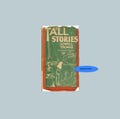 Lowell Thomas, Tall Stories, Signed 1931 Second Printing, Illustrated by Herb Roth Cartoons, Issued by Funk & Wagnalls + rough Dust-Jacket