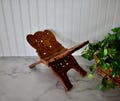 Vintage Folding Carved Wood Book Stand, Cookbook Holder, Bible Stand