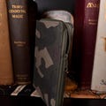 ESV Compact Bible - Canvas with Zipper, Camo Design Holy Bible, English Standard Version Military Army Thinline double-column format Bible