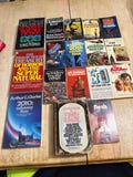 LOT OF 17 Mixed Vintage Sci-fi Fantasy Horror  Paperback Books Spy Novels Pulp.