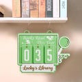 Personalized Reading Tracker, Bookshelf Counter Sign, Bookish Gift, Library Decor for Readers, Book Club Gift Idea