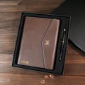 Custom Leather Journal Set,Personalized Leather Notebook ,Personalised A5 Vegan Leather Notebook,Initial Notebook Gifts,new job gift