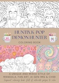 Demon Hunters Kpop 30 Coloring Pages, Printable A4 PDF Digital Download, Huntrix Saja Boys Inspired Coloring Book, Mandala Chibi Fan Art AI