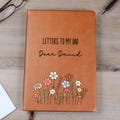 Letters To My Dad Personalized Journal, A5 Vegan Leather Custom Notebook, Grief Journal Memory Keepsake Book Gift, Loss of Dad Father W05