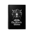 Witch Notebook | Gothic Journal | Halloween Spiral Journal | The Witch Within Spell Book
