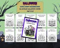 Halloween Coloring Pages PDF & PNG | 10 Cute Spooky Designs + Bonus Cover | Printable Digital Download for Kids and Adults