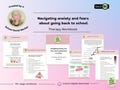 Navigating anxiety fears going back school therapy workbook students coping strategies back to school hate emotional regulation worries
