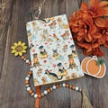 Adjustable Book Cover, Book Sleeve, Book Pouch, Book Accessories, Composition Notebook Cover, Bible Cover -Autumn Playful Pups-