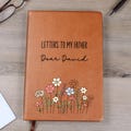 Letters To My Father Personalized Journal, A5 Vegan Leather Custom Notebook, Grief Journal Memory Keepsake Book Gift, Loss of Dad W09