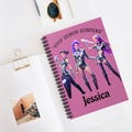 K-Pop Demon Hunters Spiral Notebook, Personalized Journal, Gift for Fans, Cyberpunk Aesthetic, School Supplies, Writing