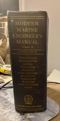 Antique Hardcover Modern Marine Engineer's Manual Volume 2 copyright 1943 fold out diagrams Illustrations Maritime history Engineering