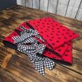 Paw Print Fabric Book Sleeve – Side Tie Closure – 3 Sizes
