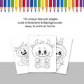 Labubu Coloring Pages | 25 Cute Printable Labubu Coloring Sheets for Kids & Adults | Relaxing DIY Activity
