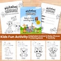Adorable Animal Alphabet Coloring Book: A Fun Learning and coloring pages for Kids | Fun Printable A-Z PDF for Kids | Baby Shower Activity