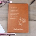 Christian Leather Journal with Bible Verse, Leather Notebook for Women, Faith Gift, Self Care, Inspirational Prayer, Healthcare Present