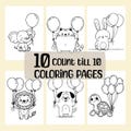 Educational Coloring Pages for Kids Printable Coloring Sheets Fun Children Learning Activity Instant Download